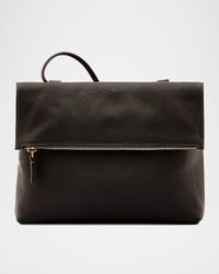 Anna Fold-Over Flap Leather Crossbody Bag