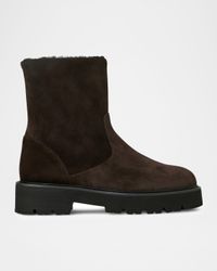Eloise Shearling-Lined Suede Ankle Boots
