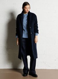 La Petite Etoile - Manteau droit col tailleur - Taille 3 - Bleu
