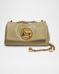 Heritage Small Crossbody Bag in Grained Leather