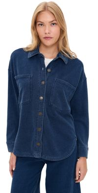 Z Supply All Day Knit Denim Jacket Indigo S