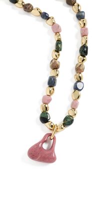 LELET NY Mara Marble Heart Necklace Rose One Size