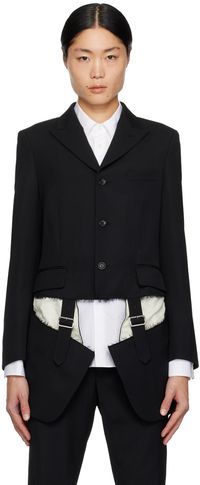 Black Comme des Garçons Veston noir à revers cranté