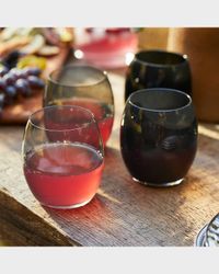 Les Nuages Gray Ombre Tumbler Glasses, Set of 4