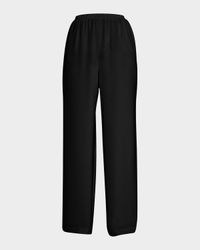 Flare Wide-Leg Silk Trousers