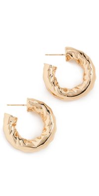 Jennifer Fisher Maeve Huggies Yellow Gold One Size