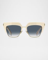 Etroclub Acetate & Metal Square Sunglasses