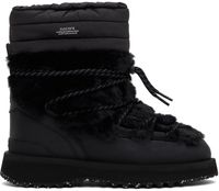SUICOKE Bottes hautes BOWER-TRab noires en fourrure synthétique