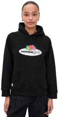 HOMMEGIRLS Homme Girls x Fruit of The Loom Hoodie Black w/ Logo M