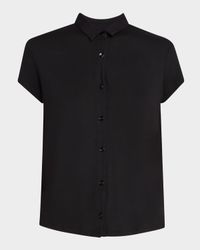 Soft Touch Button-Down Jersey Shirt
