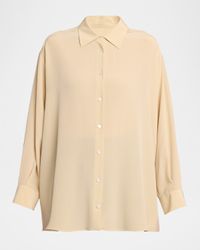 Luka Oversized Silk Button-Down Shirt