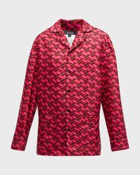 Greca Silk Pajama Top