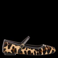 Reqins - Ballerines en cuir imprimé - Taille 41 - Beige