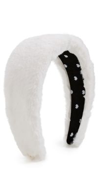 Lele Sadoughi Brigitte Faux Fur Headband Snow One Size