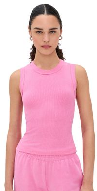 LNA Elia Rib Tank Stone Wash Pink XL