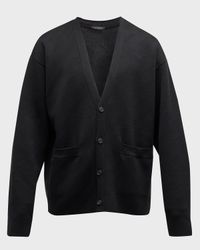 Men's Allover Tonal Logo Cardigan Sweater