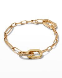 18K Yellow Gold Diamond Chain Bracelet