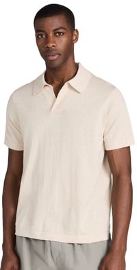 NN07 Ryan Cotton Linen Polo Oat M