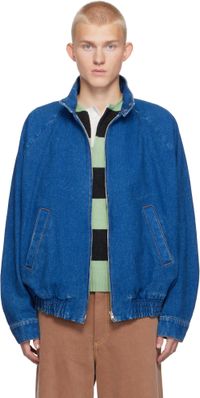 Marni Blue Stand Collar Denim Jacket