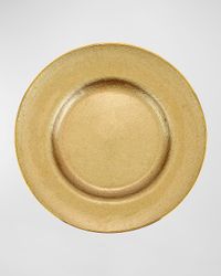 Metallic Golden Glass Dinner Plate