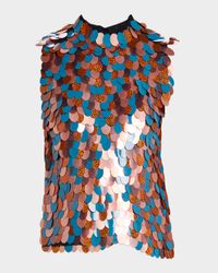 Carmasa Sequined Sleeveless Top