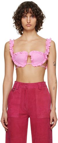 The Attico Pink Glory Bra