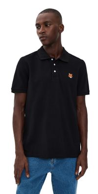 Maison Kitsuné Fox Head Patch Regular Polo Black XL