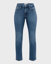 Le High Straight Ankle Jeans