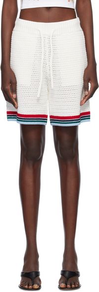 Casablanca Off-White Gothic Crochet Shorts