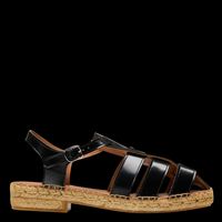 Naguisa - Espadrilles en cuir - Taille 41 - Noir