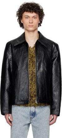 Séfr Blouson Duke noir en cuir synthétique