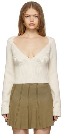 Gauge81 Beige Kold V-Neck Sweater