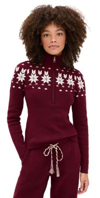The Upside Le Ski Blanche Half Zip Sweater Quince L