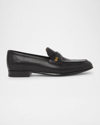 Men's Preston Rubber-Sole Leather Penny Loafers
