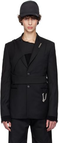 HELIOT EMIL Black Integrated Harness Blazer