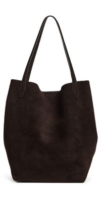 Madewell The Oversized Shopper Tote In Suede Dark Carob One Size