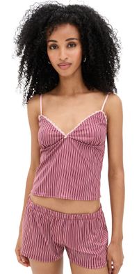Bella Venice The Gigi Tank Pink Striped S