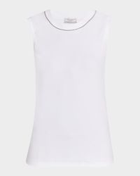 Punto Luce Crewneck Rib Knit Top