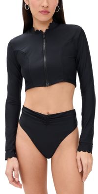 PQ Swim Quinn Sun Top Black L