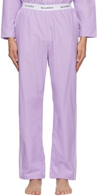 Sporty & Rich Purple Serif Sweatpants