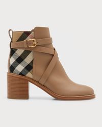 Pryle Equestrian Check Ankle Booties