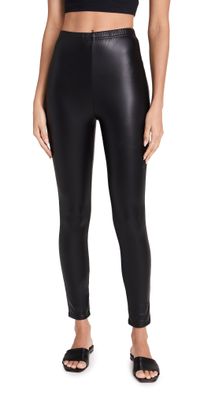 Plush Fleece Lined Liquid Leggings Black XS