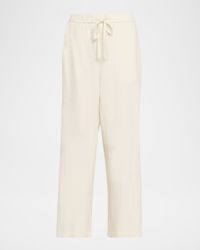 Straight-Leg Waffle Double Knit Pants
