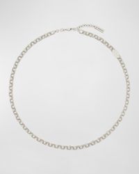 Men's Silvertone Short G-Chain Necklace