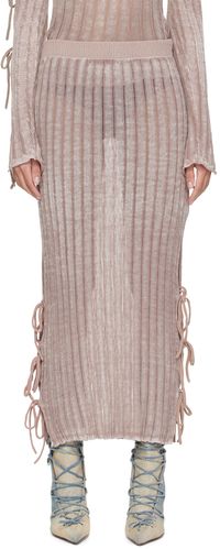 Acne Studios Jupe longue rose à fentes