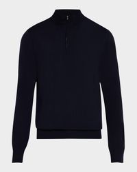 Men's Fine Knit Quarter-Zip Sweater