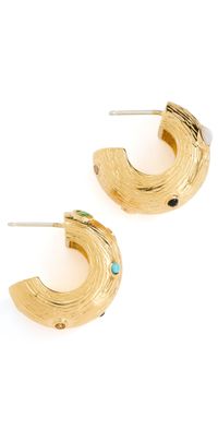 Lizzie Fortunato Kahlo Hoops Gold One Size