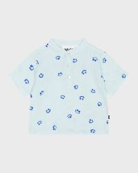 Boy's Ever Smiley Gauze T-Shirt, Size 6M-4T