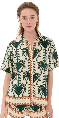 Johanna Ortiz Salty Promises Shirt Ecru/Green 8