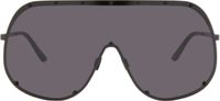 Rick Owens Black Hollywood Shield Sunglasses